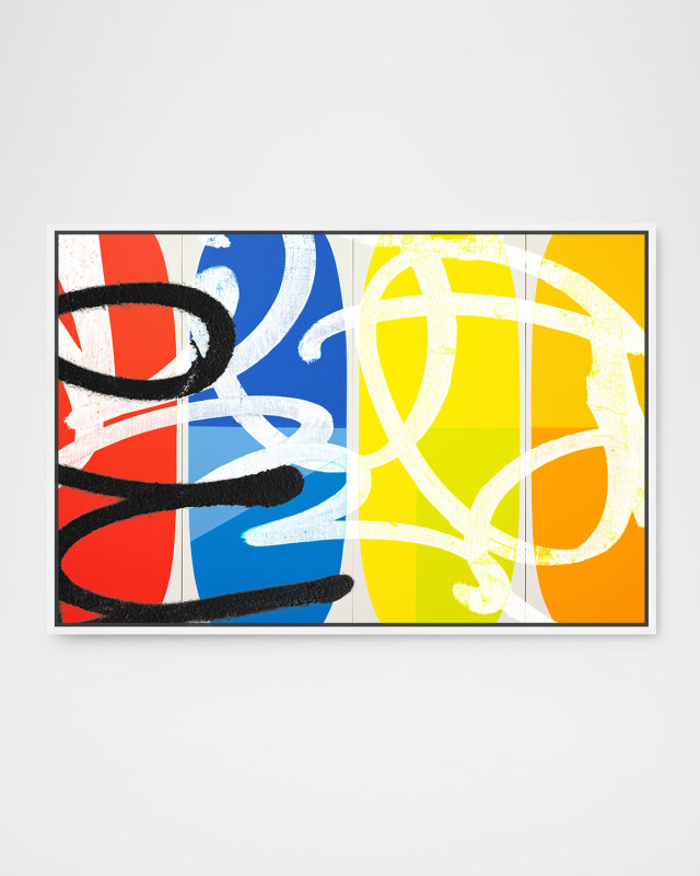 "Mondrian Graffiti" Framed Giclee